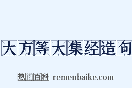 大方等大集经造句是什么意思的图片